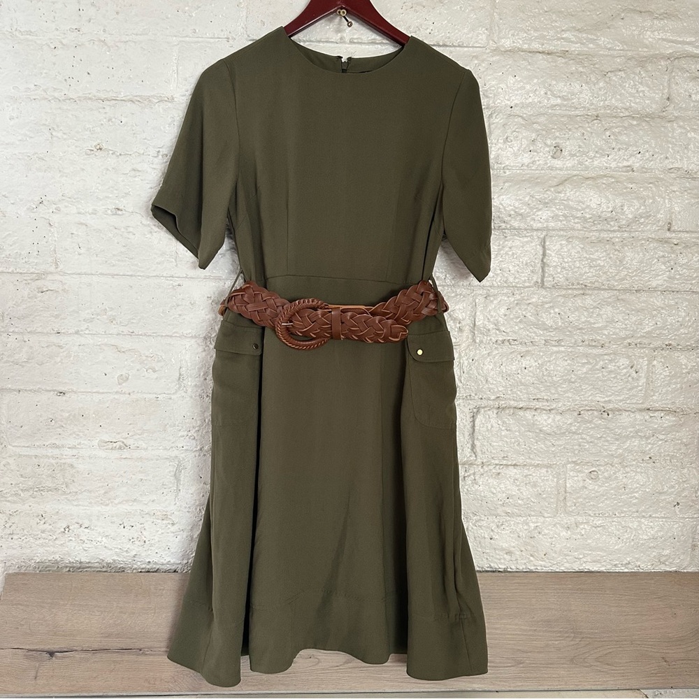 Van Heusen Green Midi Dress Size M Polyester - Picture 2 of 7